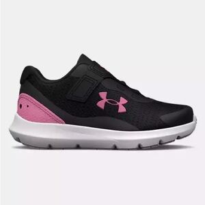 Size 10 Toddler Under Armour Kids Sneakers Black and Pink